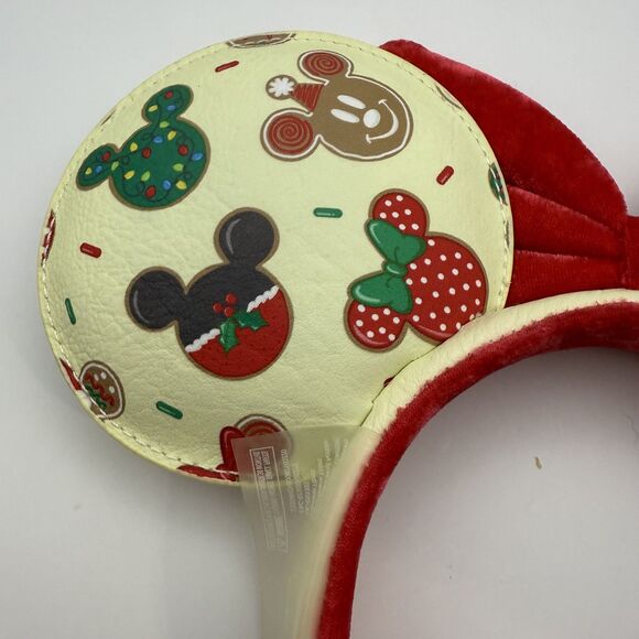 Disney Loungefly Mickey & Minnie Mouse Holiday Cookie Ears Headband Christmas - Picture 4 of 6